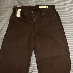 Rag & Bone Mid-rise wide leg black jeans